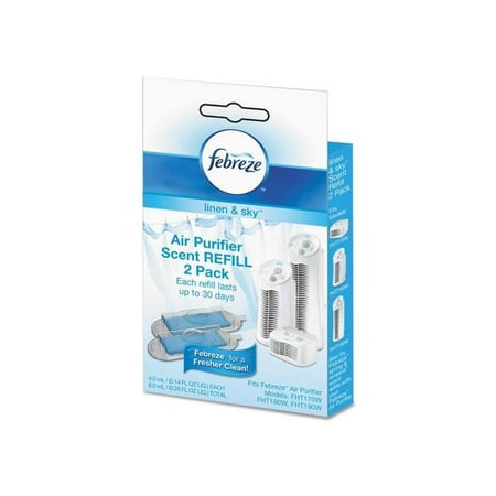 Air Purifier Refill, Linen Scent, 3 1/4 X 3/4" X 5 1/2", 2/each