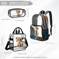 thumbnail image 4 of DISNIMO Leopard Print Clear Backpack, Heavy Duty Kids Transparent Bookbag with Pencil Case, 17 Inch Clear Backpack and Lunch Bag Set, Girls Back to School Gifts, 4 of 5