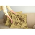 thumbnail image 2 of Ambesonne Retro Throw Pillow Cover 2 Pack, Jazz Music Equipments, 16", Cream Brown, 2 of 5