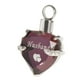 thumbnail image 5 of Urna de cremación de plata con colgante de corazón de cristal, mini recuerdo para cenizas, 5 of 9
