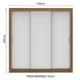thumbnail image 3 of Ropero Closet Madesa Monaco 3 Puertas Corredizas Marrón/Blanco, 3 of 7