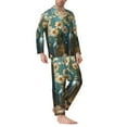 thumbnail image 2 of Balery Delicate White Daisy Jars Pijama para Hombre de Dos Piezas con Manga Larga, Conjunto de Dormir y Descanso Suave con Bolsillos-XX-Large, 2 of 7