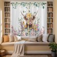 thumbnail image 2 of Spring Cow Floral Kitchen Curtains 63 Inch Length, Green Eucalyptus Leaves Botanical Tiers Curtains for Living Room Berdoom Bathroom, Light Filtering Drapes Window Treatment 2 Panels 42"Wx63"L, 2 of 8