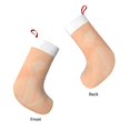 thumbnail image 4 of Flannel Christmas Stocking 17.7×11×7in Soft And Light Touch Good Socks Splicing Design Can Be Used For Hanging Lightsalmon Geometric Lines_4, 4 of 8