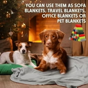 24 pack Trail maker 60”L x 50”W Solid Color Hypoallergenic Fleece Throw Blankets in Assorted Colors