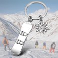 thumbnail image 2 of 3pcs Creative Snowboard Keychain Pendants Backpack Hanging Charms (Silver), 2 of 8