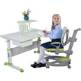 thumbnail image 2 of ApexDesk MK Series Children's Height Adjustable Chair with Study Desk in Green, 2 of 12