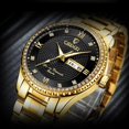 thumbnail image 3 of Chenxi Golden Quartz Watch Men Top Luxury Wristwatch Waterproof Golden Male Wrist Watch Man Full Steel Clock Relogio Masculino - Quartz Wristwatches, 3 of 7