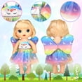 thumbnail image 6 of K.T. Fancy 9 Pcs Alive Baby Doll Clothes Set,  10-12 inch Girl Doll Outfits Accessories with Jumpsuit & Skirts, 6 of 8