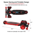 thumbnail image 6 of Allek 2-in-1 Kick Scooter D01 with Removable Seat and Thick Wide Kickboard for Boys Girls 2-10 (Dual Color Red/Black), 6 of 7