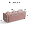 thumbnail image 3 of Linsy Home 50" Ottoman with Storage for Living Room, Velvet Storage Ottoman Bench with Gas Lift, Pink, 3 of 7