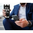 thumbnail image 2 of Papa Gifts from Grandchildren Gifts for Grandpa 20oz Black Best Papa Ever Travel Tumbler Fathers Day Birthday Bday Christmas Presents for Grandfather from Granddaughter Kids Coffee Cup With Straw, 2 of 6