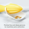 thumbnail image 6 of Tovolo Citrus Reamer with Seed Catcher, White & Yellow – Ergonomic Handheld Juicer for Lemons, Limes, Oranges, BPA-Free, Dishwasher Safe, 6 of 7