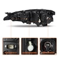 thumbnail image 3 of For 15-17 Chrysler 200 Halogen Headlight w/ LED DRL Passsenger Side Black Trim, 3 of 7