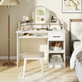thumbnail image 4 of Patiojoy Home Office Desk w/ Built-in Charge Station Computer Desk w/ Drawer & Adjustable Shelf, 4 of 9