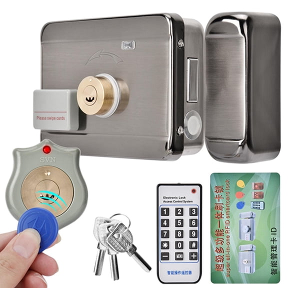 Yajisi Smart 12V Dual‑Head Electronic Door Lock – Card‑Access, Remote Control, Dual‑Read, Anti‑Collision, Built‑in Audio/LED Alerts