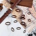 thumbnail image 4 of 14 piezas de correas de reloj de cuero de 7 tamaños, repuesto de correa de reloj, color negro/marrón, anillos de sujeción para correa de reloj de pulsera., 4 of 9