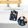 thumbnail image 3 of Square PU Leather 2 Pack Travel Tag - Bag Tag - Suitcase Tag with Privacy Cover and Stainless Steel Ring - Suitable for Travel, Backpack, and Handbag Christmas Tree, 3 of 7