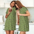 thumbnail image 4 of Fotbe Mallard Duck Bata de Dormir para Mujer con Estampado, Camisón de Algodón de Manga Corta, Ropa de Dormir Casual, 4 of 6