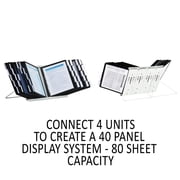 DURABLE INSTAVIEW Desktop Reference System, 10 Double-Sided Panels, Letter-Size, Black, (561201)