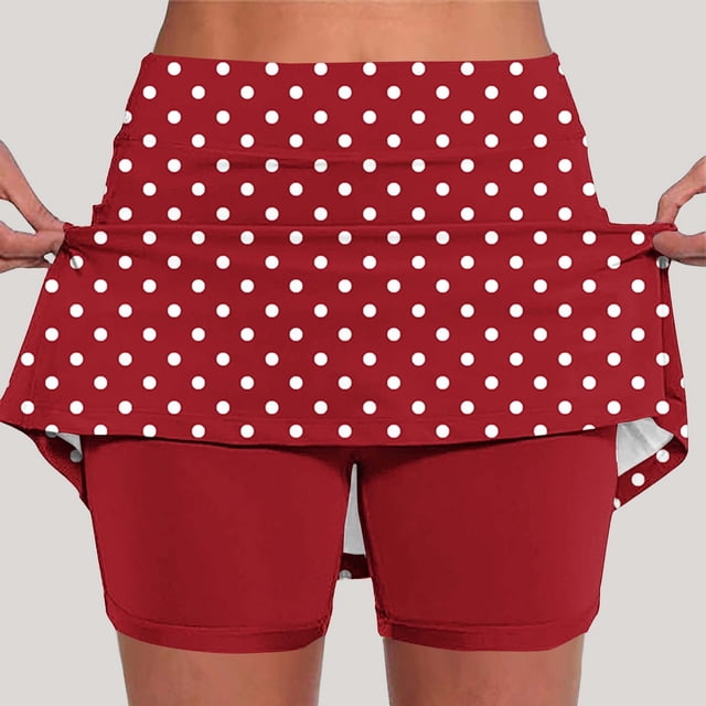 Nuoqisi Jupe-Short de Performance Active pour Femmes, Légère, Ajustée, Imprimée, pour Course, Tennis, Golf, Entraînement, Sports 2026