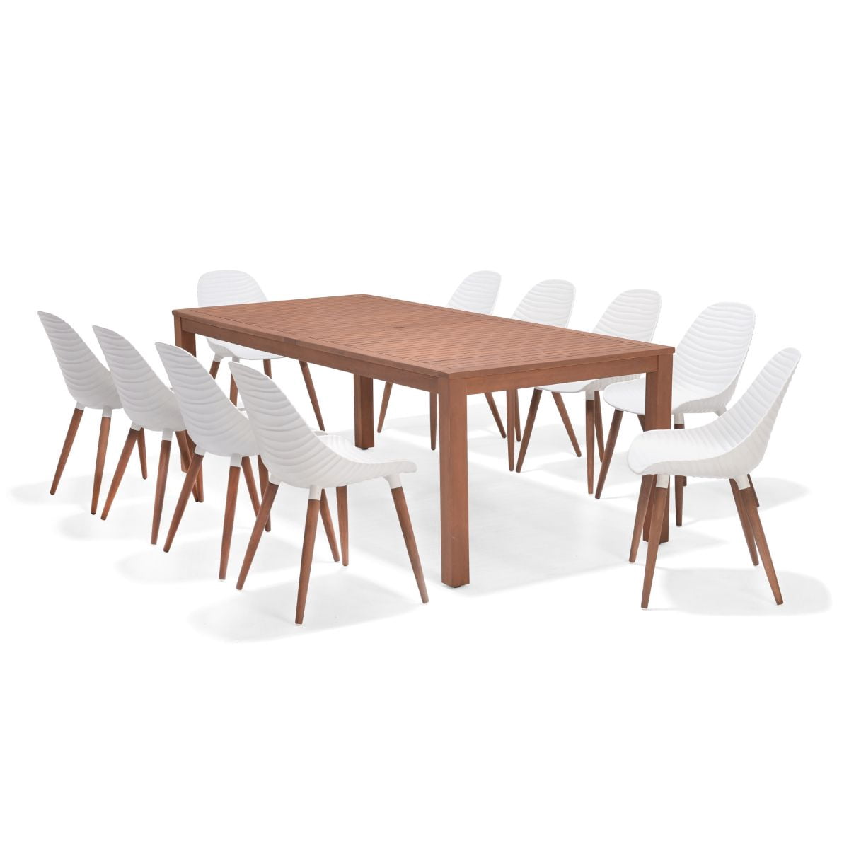 Amazonia Di Como 11-piece, 100% FSC Certified Wood, Outdoor Patio Dining Set