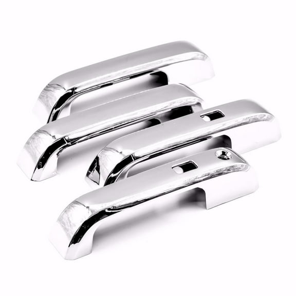 Sizver Chrome Door handle cover For 2015-2017 Ford F-150 4door w/ Smart Keyhole Crew Cab