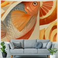 Autua Fish Orange Slice Spiral Tapestry Wall Hanging Unique Style