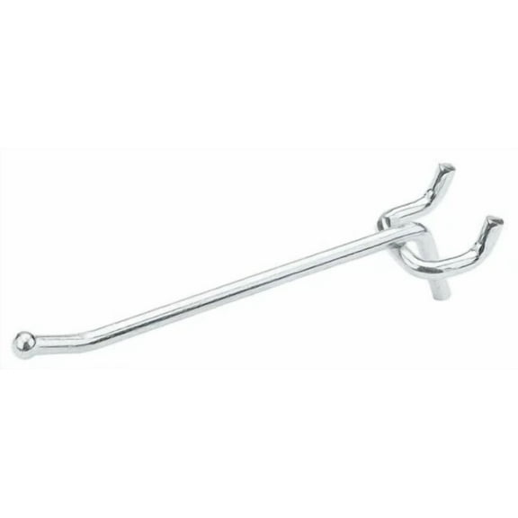 Pegboard/Wall Hook, Zinc, 4-In., 2-Pk. -N180-010