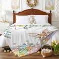 thumbnail image 3 of Throw Blanket Fleece Throw Blanket 40x50in, Easter Egg Cute Bunny Eucalyptus Soft Lightweight Bed Blankets Country Wildflower Butterfly Fuzzy Couch Blankets for All Season, 3 of 9