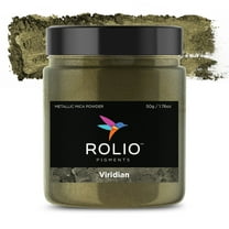 Rolio Metallic Mica Powder - Viridian (50G / 1.76oz) - 1 Jar of Metallic Pigment Powder for Epoxy Resin, Dye, Soap Making, Nail Polish, Paint, Candle Making, Bath Bombs, Slime