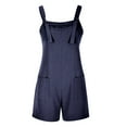 thumbnail image 4 of AWdenio Women's Jumpsuits, Rompers & Overalls , Womens Fashion Summer Solid Casual Sleeveless Suspender Short Jumpsuit, 4 of 7