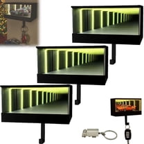 Key Holder for Wall, Infinity Garage Key Hanger with LED Lights,Mirrored Key Hook Rack for Car Enthusiasts, Unique Home Decor Gift for Men & Car Lovers (3PC)