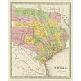 thumbnail image 2 of Bradford 26x32 Gold Ornate Wood Framed with Double Matting Museum Art Print Titled - Texas Eastern Landowner Grants - Bradford 1838, 2 of 4