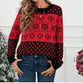 thumbnail image 3 of SOMER Women’s Ugly Christmas Sweater Snowflake Knit Pullover Long Sleeve Holiday Party Winter Warm Casual Top 2025 Red Black, 3 of 6