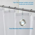 thumbnail image 4 of Amazer White Shower Liner Cloth Waterproof, Soft White Shower Curtain Liner Fabric with Weighted Stones, Washable Shower Curtain and Liner 2-in-1, 120G Heavy Duty, 12 Grommet Holes, 72 x 72 Inches, 4 of 8