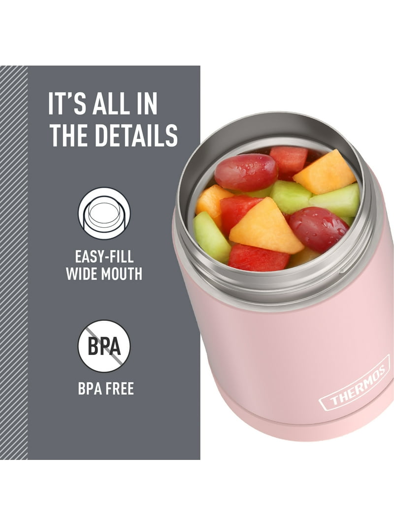 Thermos 16oz Insulated Food Jar with Folding Spoon, Sunset Pink