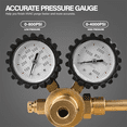 thumbnail image 4 of Nitrogen Regulator with 0-800 PSI Delivery Pressure,Hose CGA580 Inlet Connection and 1/4In Male Flare Outlet Connection, 4 of 7