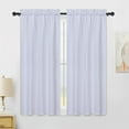thumbnail image 1 of GlowSol Kitchen Curtains 30"W x 45"L Waffle Weave Cafe Curtain Blackout Heavy Duty Waterproof Bathroom Curtains, White, Set of 2, 1 of 6