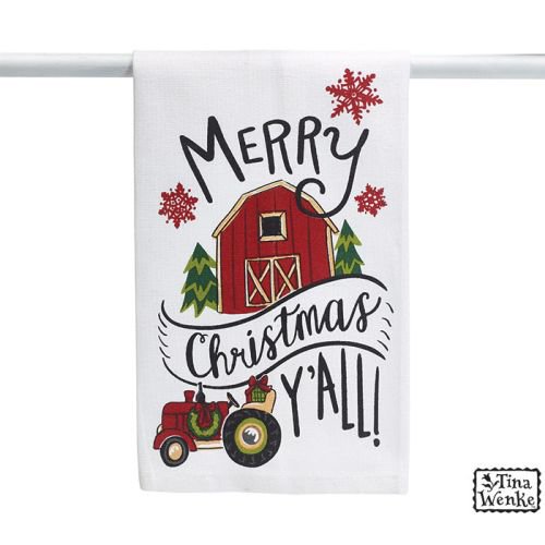 Burton Burton Tea Towel Merry Christmas Y All With Barn Walmart Com Walmart Com
