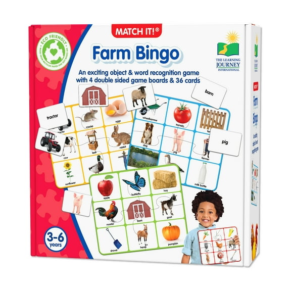 The Learning Journey Match It! Bingo, Farm