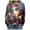 Light Blue, variant on Futezty Womens Christmas Sweatshirt Funny Santa Snowman 3D Print Plus Size Graphic Sweatshirts Crewneck Xmas Holiday Tops