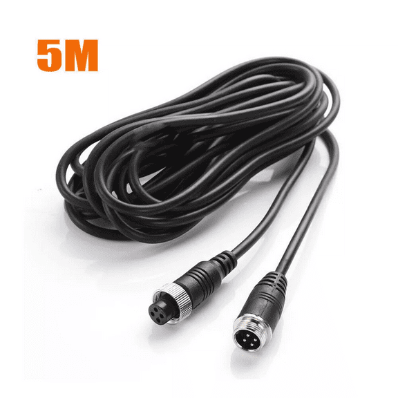 4 Pin Aviation Extension Cable (32FT/10M) Backup Camera Cord Car Video 4PIN Aviation Connector Wire for Vehicle Car Camper Bus Van Truck Motorhome Trailer RV Reverse Rearview Monitor CCTV System