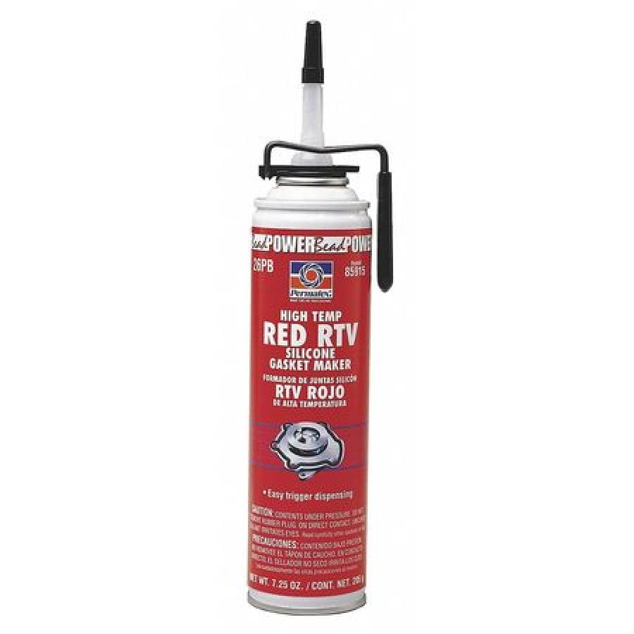 PERMATEX 85915 High Temp. RTV Silicone Sealant, 7.5 oz, Red, Temp Range