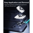 thumbnail image 4 of ESR Camera Lens Protector Compatible with iPhone 17 Pro Max/17 Pro/16 Pro Max/16 Pro/15 Pro Max/15 Pro/14 Pro Max/14 Pro, Ultra-Thin Anti-Scratch HD Tempered Glass, Blue, 4 of 8