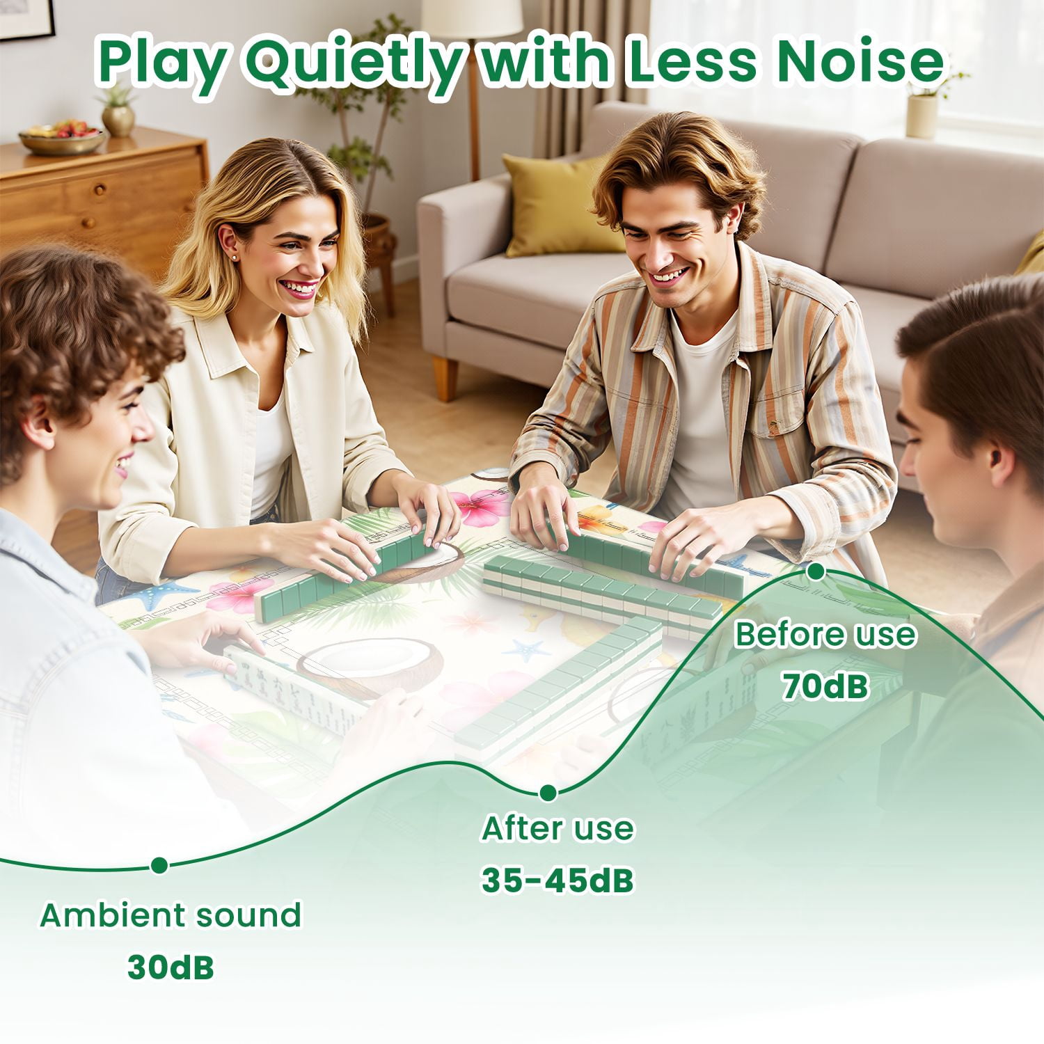 Mahjong Mat 31.5" x 31.5" Majestic Snow Covered Mountain Landscape Pine Forest Sky Non-Slip Noise Reduction American Mahjong Tiles Table Cover for Dominoes Poker Card Board Games Gift