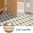 thumbnail image 6 of Memoryfield Checkered Area Rug 5' x 7', Washable, Non-Slip Low-Pile Carpet with Modern Geometric Design for Living Room, Bedroom & Dining Room, Beige, 6 of 6