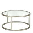 thumbnail image 6 of Evelyn&Zoe Parker 35" Wide Round Coffee Table, Satin Nickel, 6 of 8