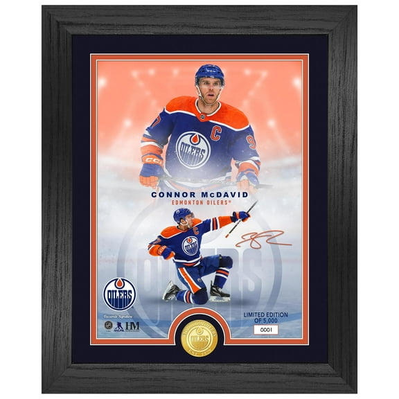 Highland Mint Connor McDavid Edmonton Oilers 13'' x 16'' Framed Photo Collage Mint
