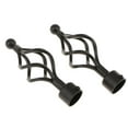 thumbnail image 4 of VONKY 2Pcs Curtain Rod Ends Drapery Pole Head for Dia. 28mm Rod Twist#Black, 4 of 9